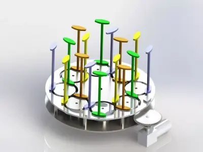 MAYPOLE BRAIDING MECHANISM 3D model