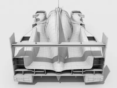 Oreca 07 G-Drive Racing Low-poly 3D model