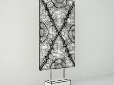 Bali Hand Carved Wood Sculpture Relief Panel 3D model