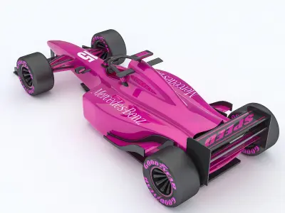 Formula 1 car model 07 Low-poly 3D model