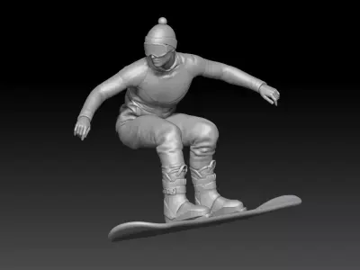 snowboard boy 1 3D print model