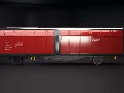 Hbblins Cargo Railcar Low-poly 3D model