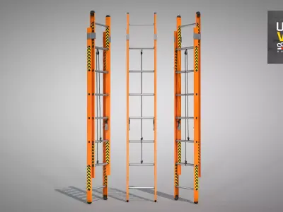 Construction - Ladder Orange 3D model
