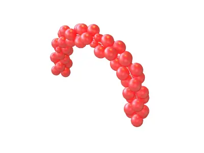 Carnival Balloon Garland V1 006 Low-poly 3D model