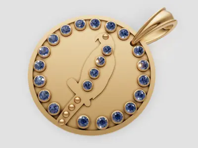 BUDS GOLD PENDANT  3D print model