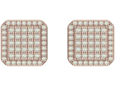 Earring 3D print model 7