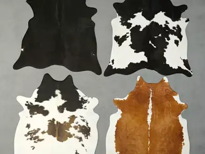 Rugs 6 cowhide rug 3D model