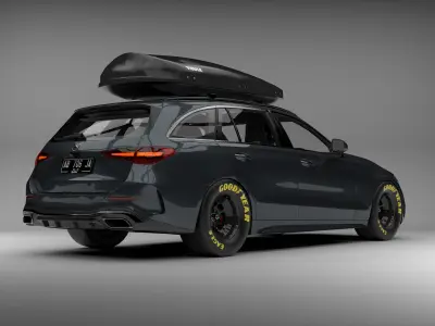 Mercedes benz C class estate 2021 3D model