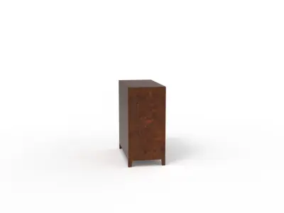 METAL CABINET - DOUBLE SHORT-RUSTY Low-poly 3D model