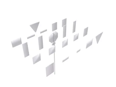 Road Sign US R1 Series Stop And Yield BIM Collection 3D model