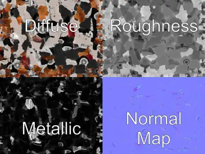 Elegant Vintage Cabriolet 3D model pack with Chrome Accents Low-poly 3D model