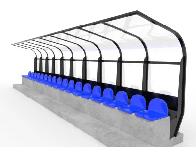 Soccer Bench 09 3D model