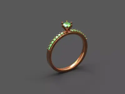 High-Quality 3D Ring Model Low-poly 3D model