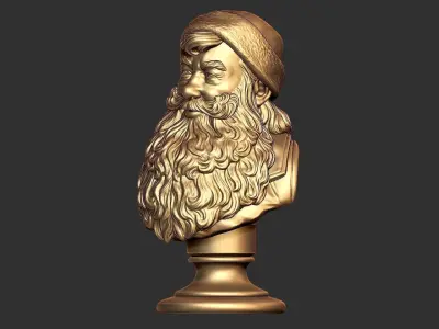 SANTA BUST HEAD  3D print model