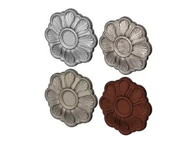 Round Rosette 3D PRINT models with different carvings 3D Model Collection