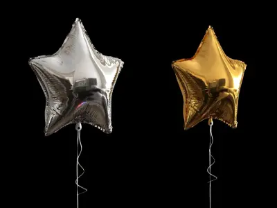 Star Balloons 3D model