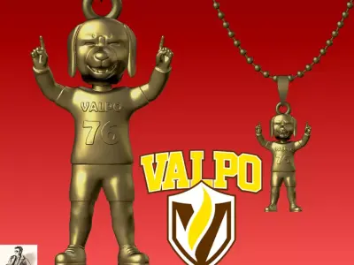 NCAA - Necklaces Valparaiso University - Hanging Figurine 3D print model