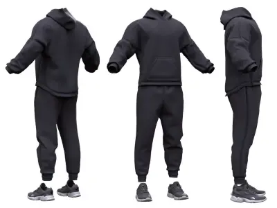 Male Sport Outfit 4 Low-poly 3D model