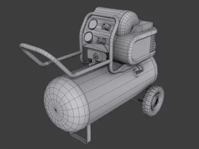 Air Compressor Low-poly 3D model