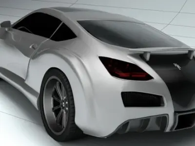 Concept Custom SuperSport Car 1 3D model