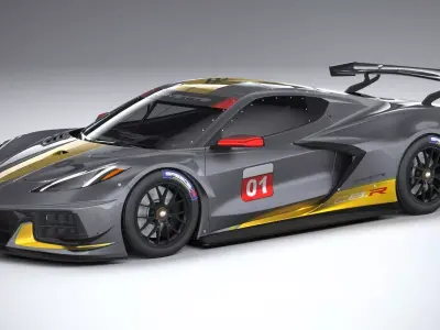 Chevrolet Corvette C8R racing CG 2020 3D model