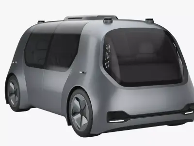Self-Driving Shuttle Concept 3D model