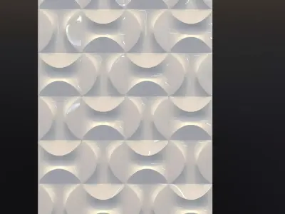 3d wall tiles decorative pack 12 pcs 3D model - set2 3D model