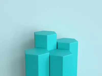 Display Podium Honeycomb 3D model