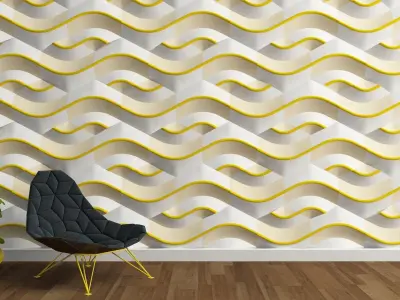 Panel Wall Low-poly 3D model