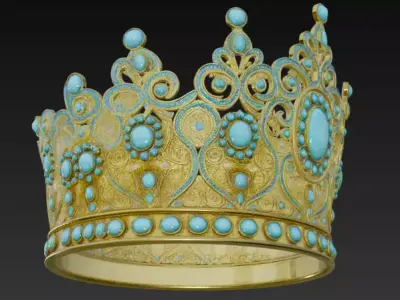 Queen Golden Crown 3D model