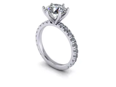 Solitaire Diamond Ring R8 3D print model