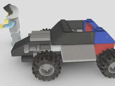 Veronica Voltage from Lego Racers 1999 game Free low-poly 3D model