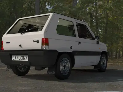 Fiat Panda 4x4 1986 Low-poly 3D model