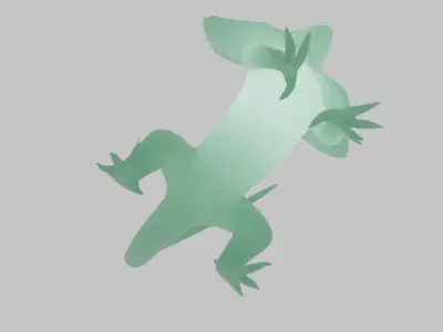 Indirect lighting of frilled lizard 3D model