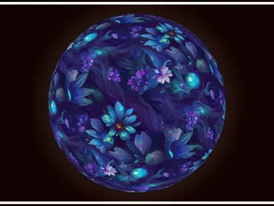 Dark Forest Flowers -- 20 TEXTURES -- Hand-painted ---PACK 2--- Texture