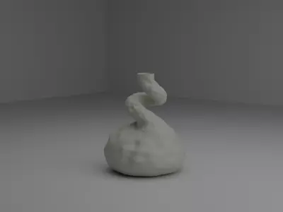 Organic Twisted Vase  Modern Sculptural Design  3D print model