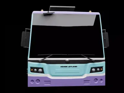 3D BUS MODEL  Low-poly 3D model