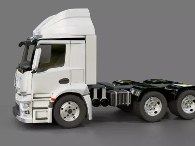 Mercedes Benz Antos Semi Truck 3D model