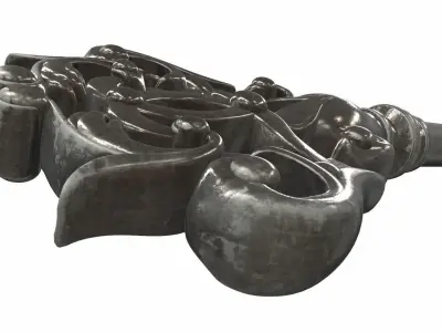 Skeleton ornamental key 1 3D model