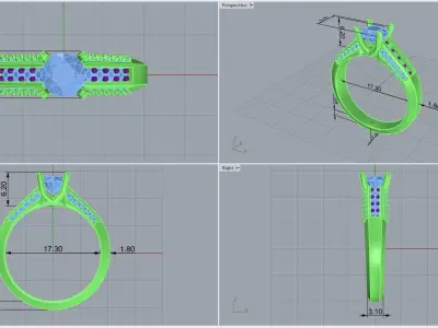 ring code 220 3D print model