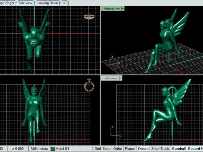 angel pearl pendant 3D print model