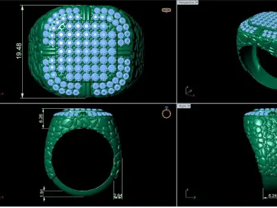 Big fancy mans ring 3D print model