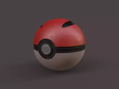 Pokeball pokemon ball Low-poly 3D model