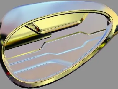 GOLF1 gold golf club head 3D print model