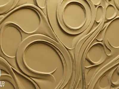 modern panel wall decor set wall relief mural CNC 144  3D model