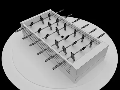 Soccer Football  Game Table f28 3D model