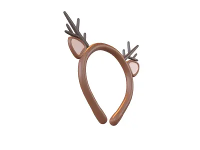 Elk Headband V1 003 Low-poly 3D model