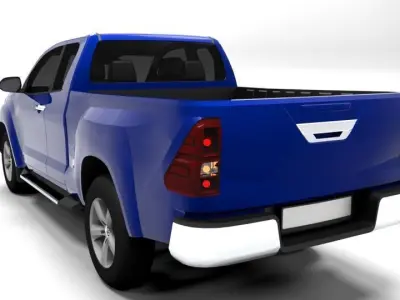 TOYOTA HILUX DOUBLECAB Low-poly 3D model