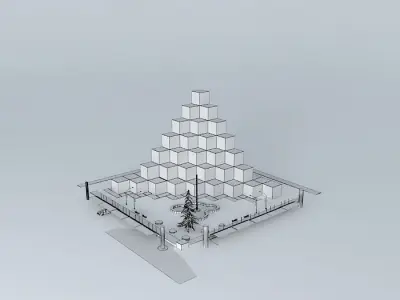 Cubical Step Center 3D model