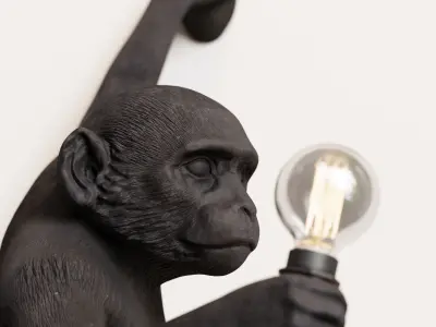 The Monkey Lamp Hanging Left Version  Low and High poly Low-poly 3D model